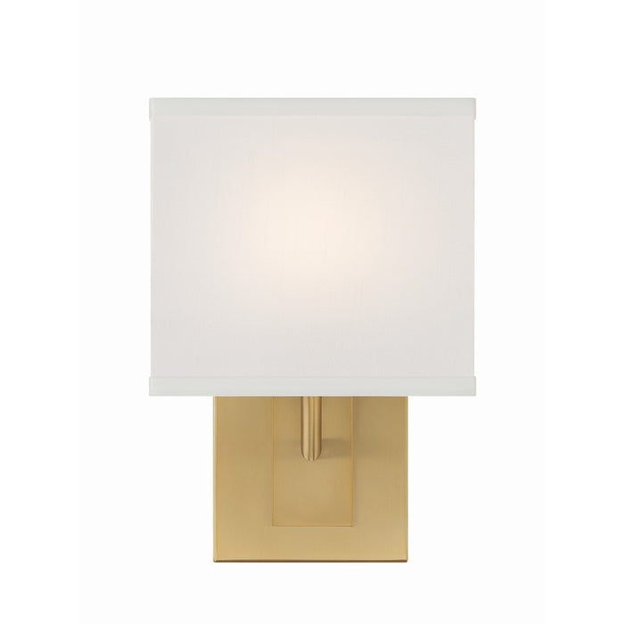 Crystorama Brent 1 Light 10" Sconce, Vibrant Gold