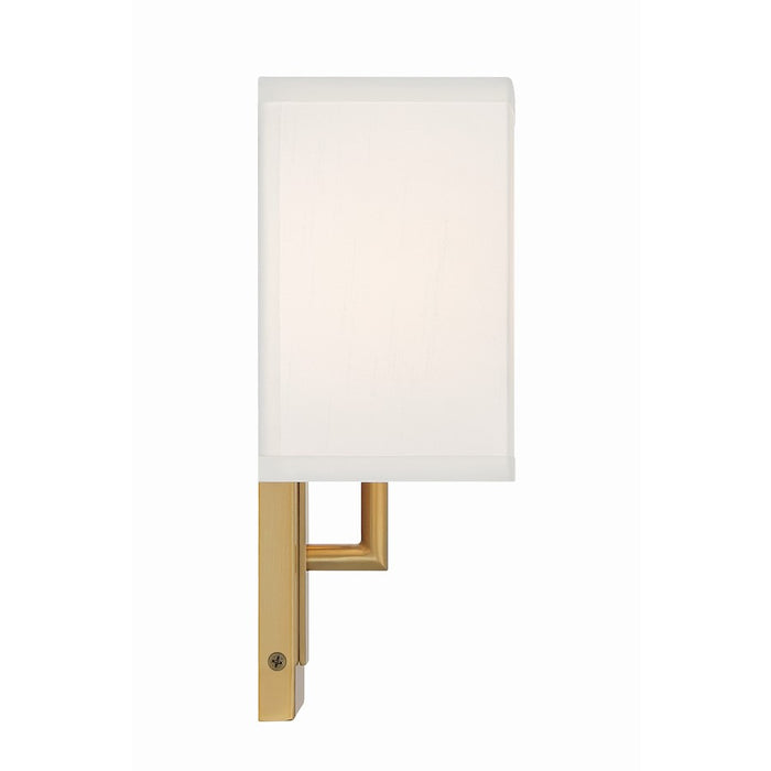Crystorama Brent 1 Light 10" Sconce, Vibrant Gold
