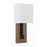 Crystorama Brent 1 Light Sconce, Matte Black/Vibrant Gold