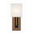 Crystorama Brent 1 Light Sconce, Matte Black/Vibrant Gold