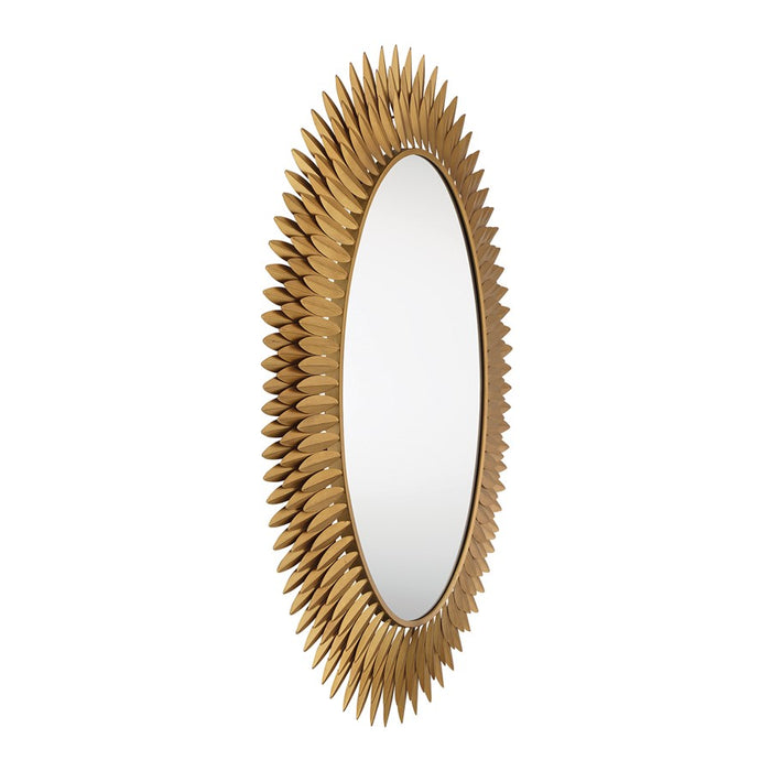 Crystorama Broche 1 Light 31.25" Mirror, Antique Gold