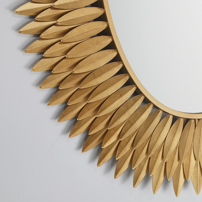 Crystorama Broche 1 Light 31.25" Mirror, Antique Gold