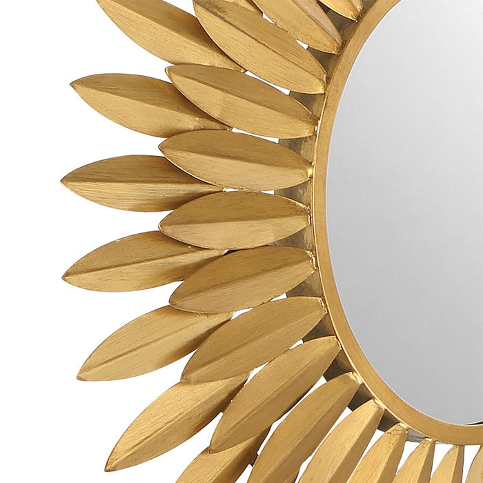 Crystorama Broche 20" Mirror, Antique Gold