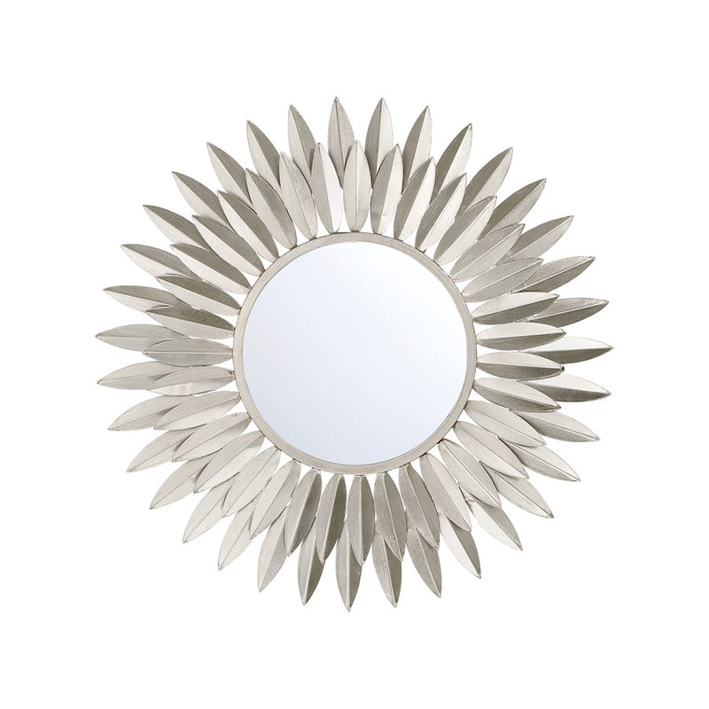 Crystorama Broche 20" Mirror, Antique Silver