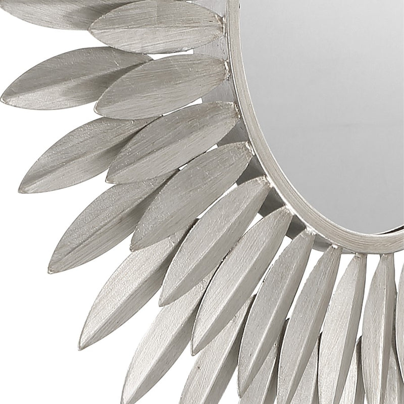 Crystorama Broche 20" Mirror, Antique Silver