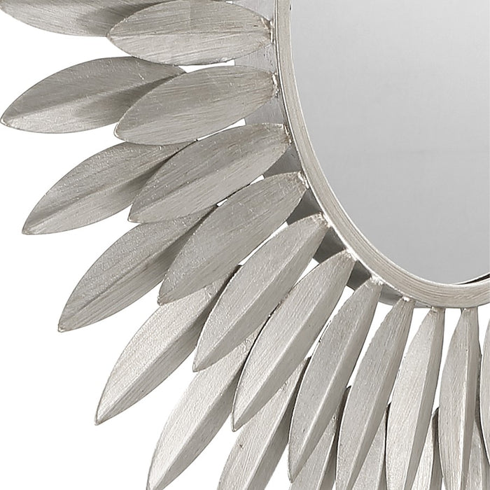 Crystorama Broche 20" Mirror, Antique Silver
