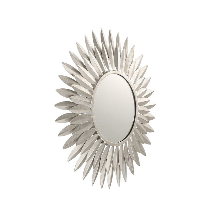Crystorama Broche 20" Mirror, Antique Silver