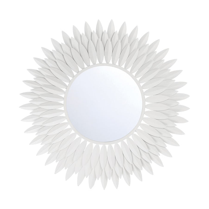 Crystorama Broche 24" Mirror, Matte White - BRH-M524-MT