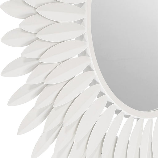 Crystorama Broche 24" Mirror, Matte White
