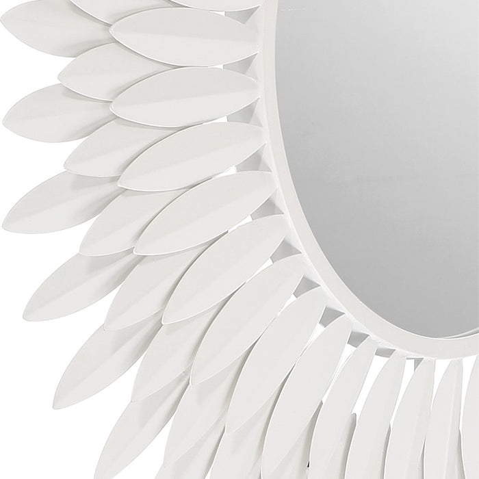 Crystorama Broche 24" Mirror, Matte White