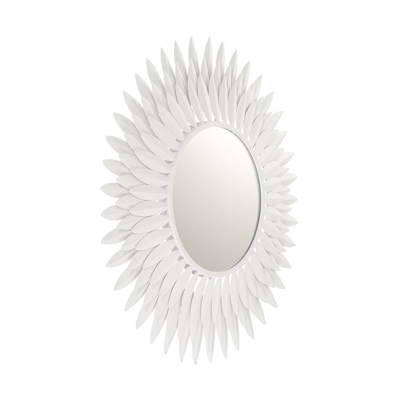 Crystorama Broche 24" Mirror, Matte White