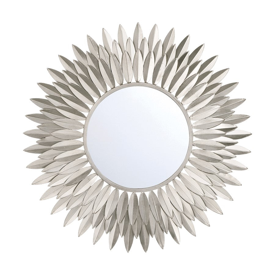 Crystorama Broche 24" Mirror, Antique Silver - BRH-M524-SA