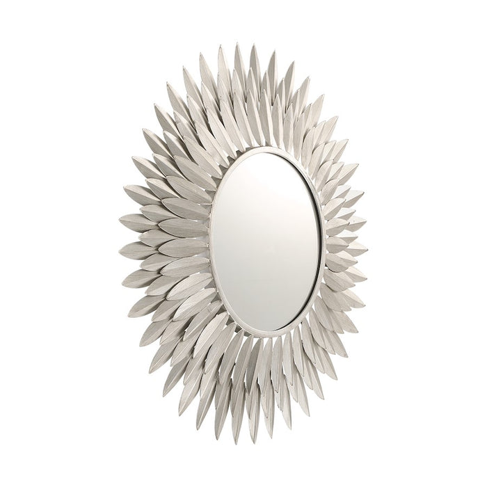 Crystorama Broche 24" Mirror, Antique Silver