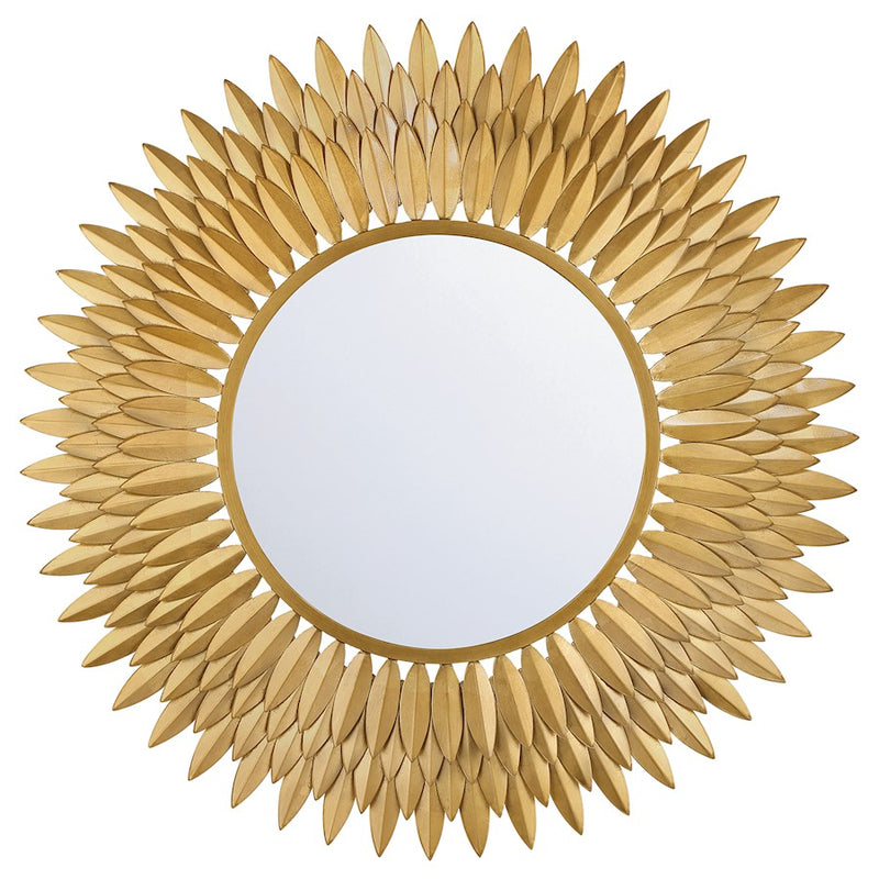 Crystorama Broche 30" Mirror, Antique Gold