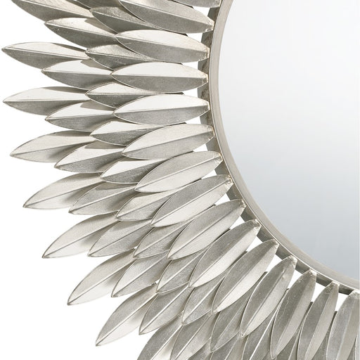 Crystorama Broche 30" Mirror, Antique Silver