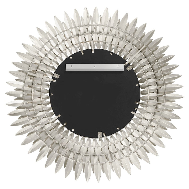 Crystorama Broche 30" Mirror, Antique Silver