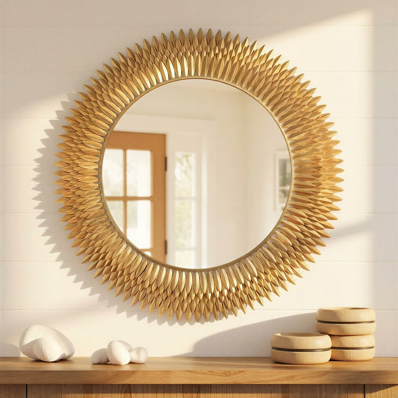 Crystorama Broche 46.75" Mirror, Antique Gold