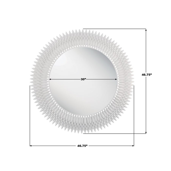Crystorama Broche 46.75" Mirror, Matte White