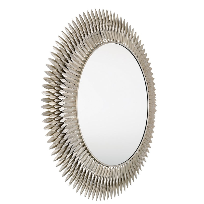Crystorama Broche 46.75" Mirror, Antique Silver