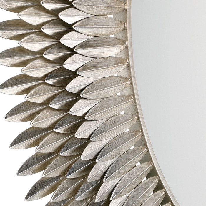 Crystorama Broche 46.75" Mirror, Antique Silver