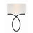 Crystorama Brinkley 2 Light Wall Mount, Black Forged/White