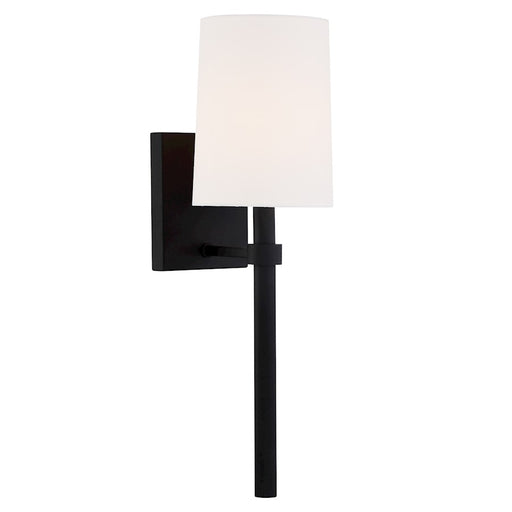 Crystorama Bromley 1 Light Wall Mount, Black Forged