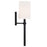 Crystorama Bromley 1 Light Wall Mount, Black Forged