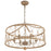 Crystorama Brixton 6 Light Chandelier, Burnished Silver
