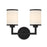 Crystorama Bryant 2 Light Wall Mount, Black Forged