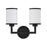 Crystorama Bryant 2 Light Wall Mount, Black Forged