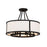 Crystorama Bryant 4 Light Semi Flush Mount, Black Forged