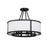 Crystorama Bryant 4 Light Semi Flush Mount, Black Forged