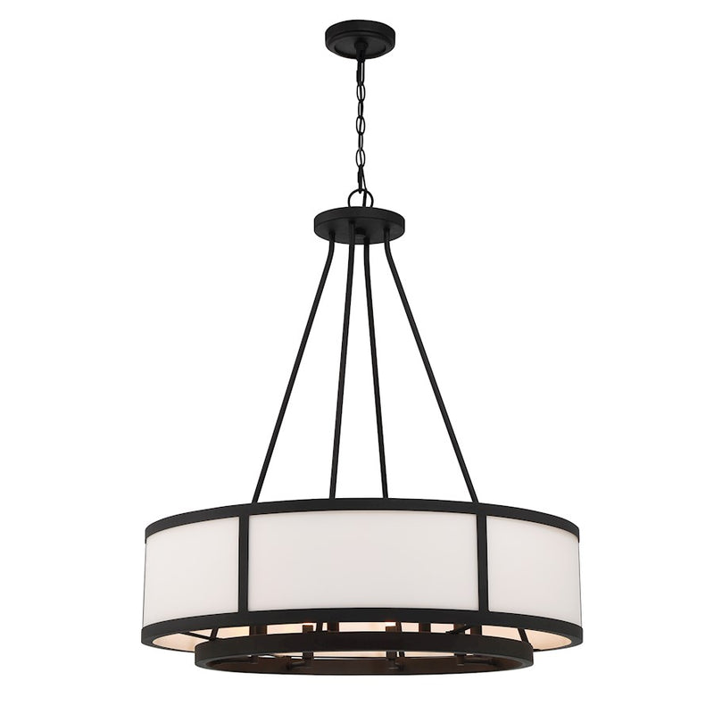 Crystorama Bryant Chandelier, Black Forged