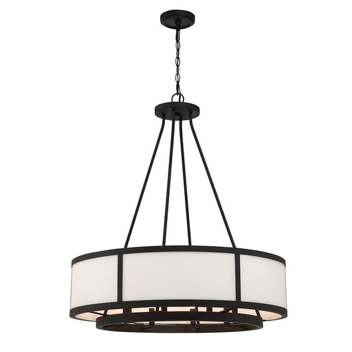 Crystorama Bryant Chandelier, Black Forged