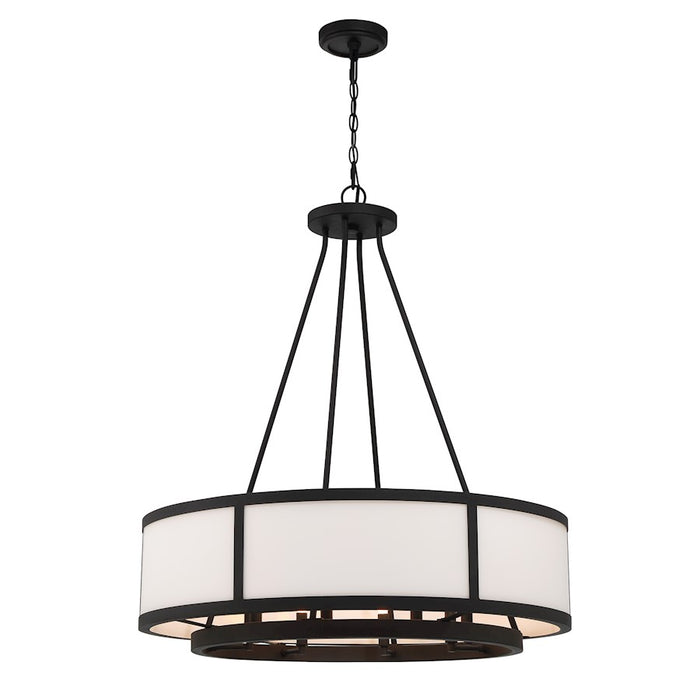 Crystorama Bryant Chandelier, Black Forged