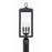 Crystorama Byron 3 Light Outdoor Post Mount, Matte Black