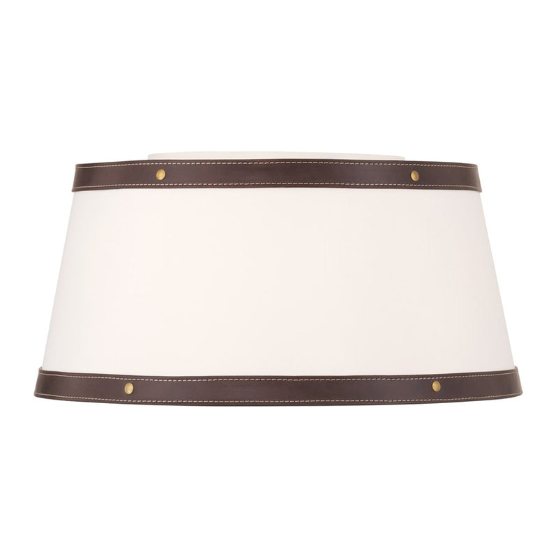 Crystorama Callahan 3 Light 17" Flush/Semi Flush, Luxe Gold/White