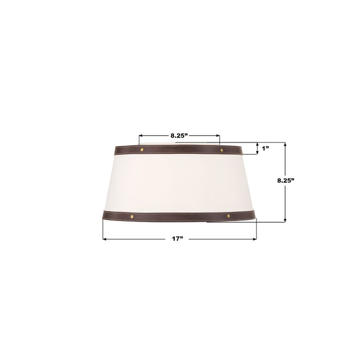 Crystorama Callahan 3 Light 17" Flush/Semi Flush, Luxe Gold/White
