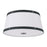 Crystorama Callahan 3 Light 17" Flush Mount, Polished Nickel/White