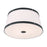 Crystorama Callahan 3 Light 17" Flush Mount, Polished Nickel/White