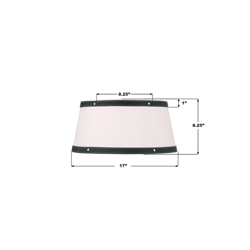 Crystorama Callahan 3 Light 17" Flush Mount, Polished Nickel/White
