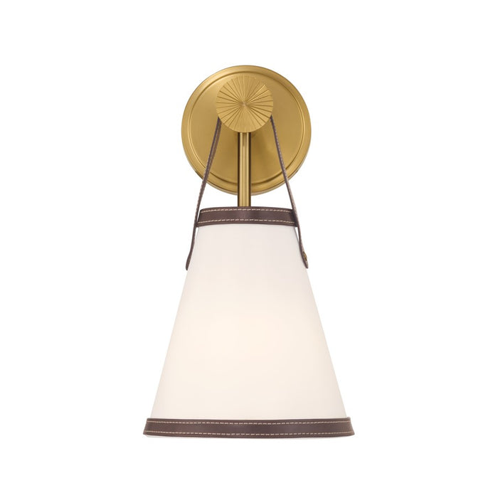 Crystorama Callahan 1 Light 7.25" Sconce, Luxe Gold/White