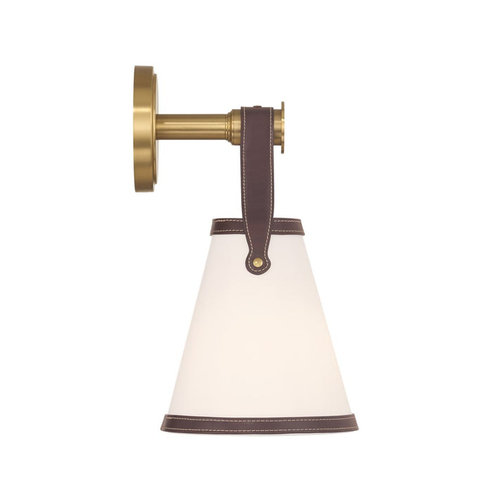 Crystorama Callahan 1 Light 7.25" Sconce, Luxe Gold/White