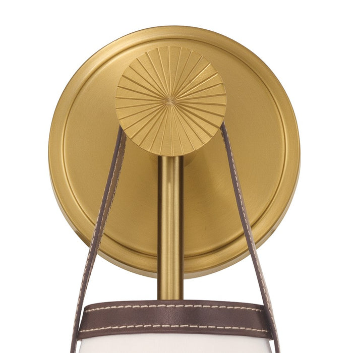 Crystorama Callahan 1 Light 7.25" Sconce, Luxe Gold/White