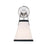 Crystorama Callahan 1 Light 7.25" Sconce, Polished Nickel/White