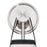 Crystorama Callahan 1 Light 7.25" Sconce, Polished Nickel/White