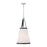 Crystorama Callahan 3 Light 14.25" Pendant, Polished Nickel/White
