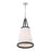 Crystorama Callahan 3 Light 14.25" Pendant, Polished Nickel/White