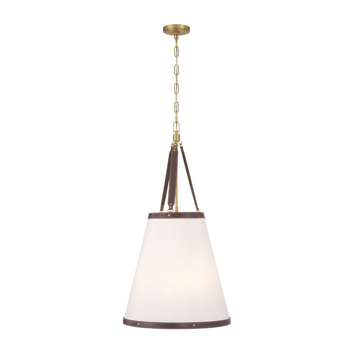 Crystorama Callahan 4 Light 18" Pendant, Luxe Gold/White