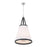 Crystorama Callahan 4 Light 18" Pendant, Polished Nickel/White